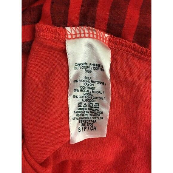 Splendid Womens Red Navy Blue Striped V Neck Tank Top Small - Picture 6 of 6